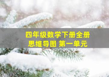 四年级数学下册全册思维导图 第一单元